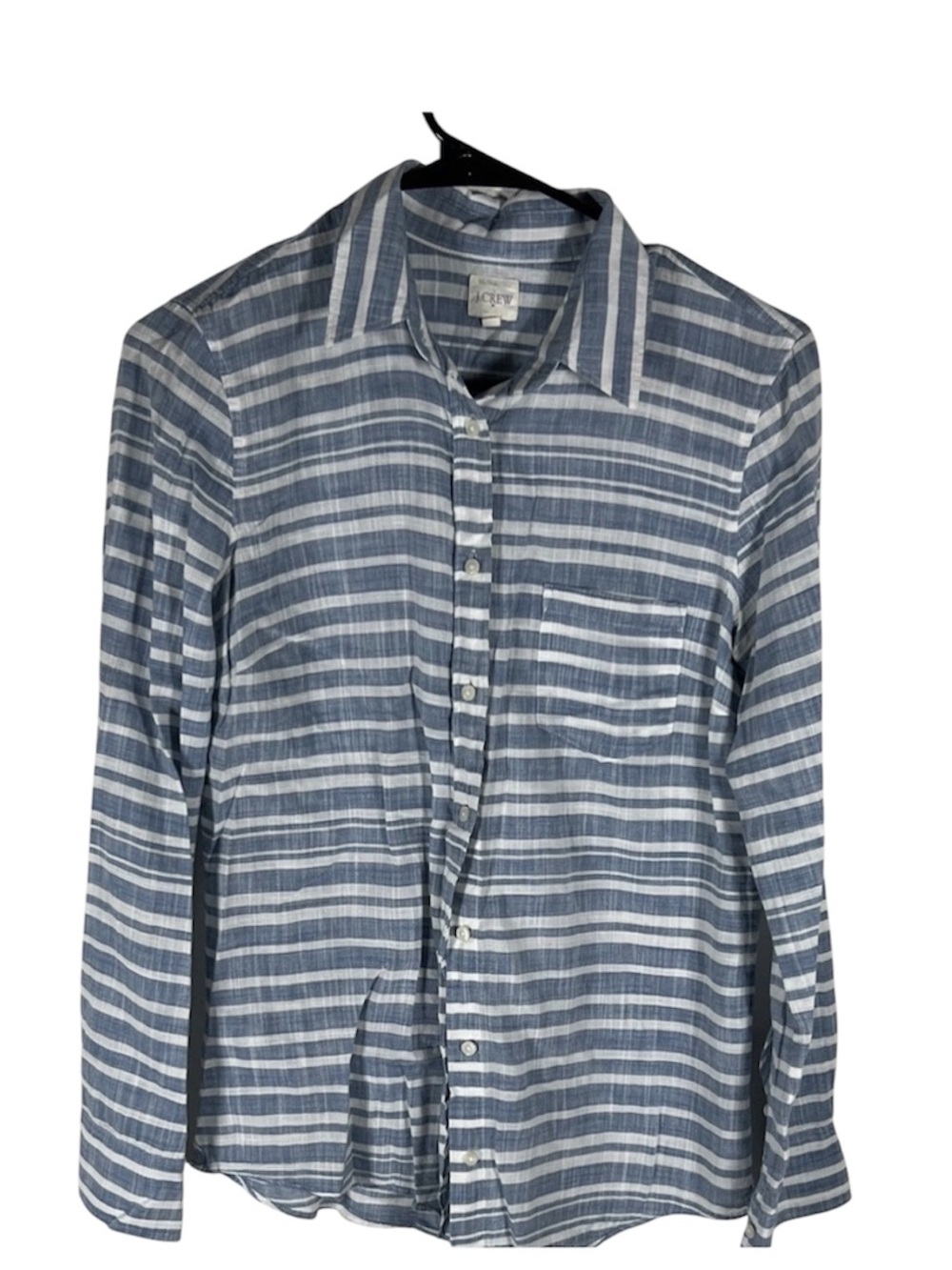 J. Crew Lightweight Cotton Striped Button Up Shirt Size XS